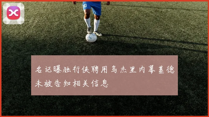 名记曝独行侠聘用乌杰里内幕基德未被告知相关信息